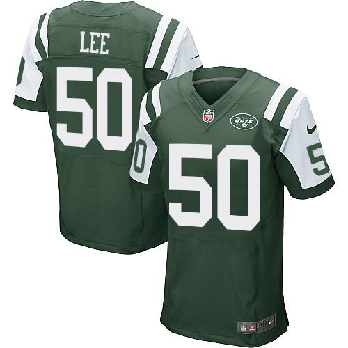 Men's Elite Darron Lee Nike Jersey Green Home - #50 NFL New York Jets